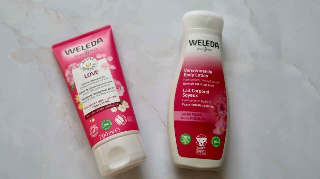shower gel and body lotion